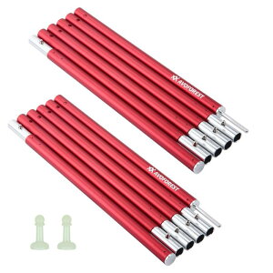 �A���~�|�[�� AVOFOREST �^�[�v�|�[�� ���a19MM �y�� 2�{�Z�b�g �Œ�204cm 6�ߘA�� �R���p�N�g �����^�ѕ֗� �A���}�C�g���H ���[�o�b�O�t�� �e���g �^�[�v �o�C�N/���]�ԃL�����v (�ԐF2�{�Z�b�g)