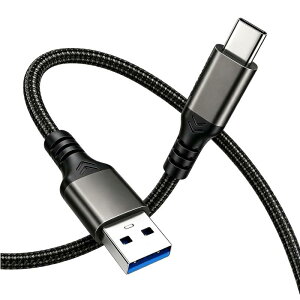 USB Type C �P�[�u�� 1m POTRRCIUSUER USB-A to USB-C 10Gbps �����f�[�^�]�� 60W �}���[�d �yAndroid Auto�Ή��z �X�}�[�g�t�H���A�^�u���b�g�A�Q�[���@�A�O�t��SSD �e�@��Ή� ���ϋv�i�C����