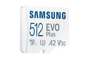 Samsung EVO Plus 512GB MicroSD�������[�J�[�h (2024) + SD�A�_�v�^�[�B