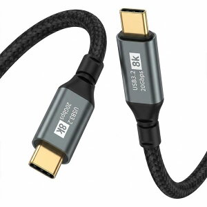 USB C �P�[�u�� 0.5M 100W PD�}���[�d 20Gbps�f�[�^�]�� USB 3.2 Gen2x2�W�� Type-C �[�d�P�[�u�� ���ϋv�i�C�����҂� MacBook/Surface/Pixel/Xperia/AQUOS��USB-C�Ή�