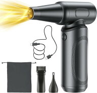 エアダスター 電動ブロワー ブロアー 洗車 4段階風量調整 300000RPM 超強力 USB-C充電式 小型 PC掃除 空…