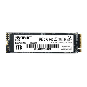 Patriot P320 1TB Internal SSD - NVMe PCIe Gen 3x4 - M.2 2280 - Solid State Drive - P320P1TBM28