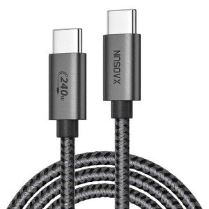 XAOSUN USB C �P�[�u�� 240W 5M ���}���[�d 140W�[�d�Ή� USB Type C 2.0 �P�[�u�� 480Mbps iphone 15 plus pro max�AMacBook Pro�AiPad mini�AMatebook�AiPad