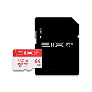 SIX M100 64GB Micro SD�J�[�h �ő�Ǎ����x100MB/s - A1, U3, V30 4K UHD�Ή� microSDXC �t���b�V���������[�J�[�h 64GB (�A�_�v�^�[�t��),Android�X�}�z�A�^�u���b�g�A�h���C�u���R�[�_�[