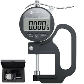 Neoteck デジタルシックネスゲージ 厚さ測定器 デジタル厚さ測定器 精度0.01mm 測定範囲0〜25.4mm アルミ合金製 LCD大型液晶画面 高精度厚み測定器