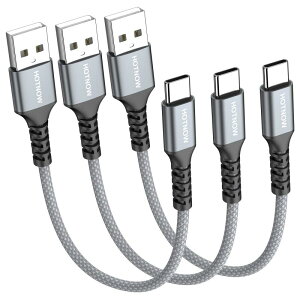 HOTNOW �ZUSB C�P�[�u�� 30cm 3�{�A0.3m USB C�}���[�dQC3.0 �^�C�vc �P�[�u�� �����f�[�^�]����iPhone 17/16/15�AGalaxy S23/S22/S11/S10/Note 10�AGoogle Pixel�A���̑�