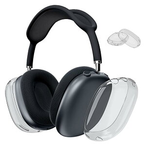 MOLOPPO (b|) AirPods MaxpP[XJo[ NAŃ\tgȔMY|E^̃XL h~ ȃANZT[ ͂ȕیJo[ Apple AirPods Maxp (NAubN)