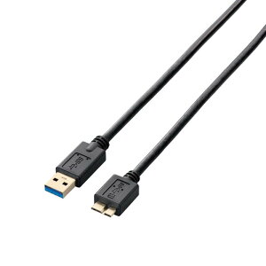 �G���R�� USB�P�[�u�� �ymicroB�z USB3.0 (USB A �I�X to microB �I�X) �X�^���_�[�h 1m �u���b�N USB3-AMB10BK