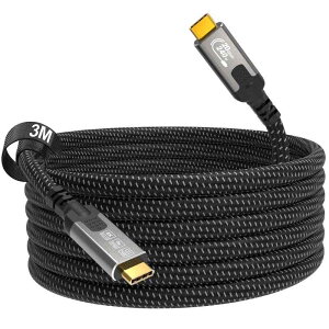 CABLAPTOP usb c �P�[�u�� 3m USBC to USBC �P�[�u���A3.2 Gen 2x2 �A4K@144Hz/60Hz�A8K@30Hz �u���[�e�b�h Type C �P�[�u ���A20Gbps �����f�[�^�]�� C to C �P�[�u �� ����