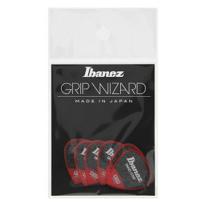Ibanez 滑り止め素材を使用したピック Grip Wizard Series Sand Grip Pick PA16MSG-RD RED