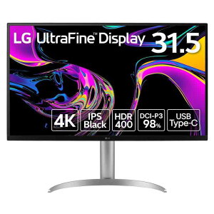 LG j^[ fBXvC 32UQ850V-W 31.5C`/IPS Black/4K (3840×2160)/10.7F\(8bit+FRC)/DisplayHDR400/DCI-P3 98%/USB Type-C(USB Power De