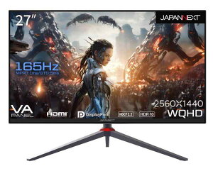 JAPANNEXT 27C` Q[~Oj^[ 165Hz 1ms WQHD 2560x1440𑜓x VA pl fBXvC (HDMI/DisplayPort/VESAΉ//](s{bg)@\/u[CgJbg / p178