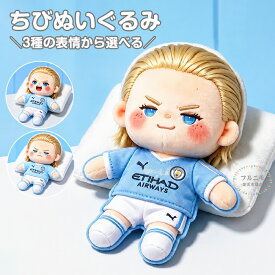 ちびぬいぐるみ サッカーファン ぬいぐるみ ハーランド サッカー クッション キャラクター HAALAND にっこり笑顔 不機嫌顔 叫び顔 マスコット 金髪 水色 ユニフォーム かわいい お部屋 インテリア 飾り サッカーグッズ ファン記念品 抱き枕 癒し ギフト プレゼント 贈り物