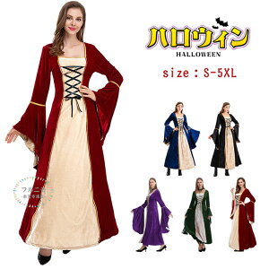 ハロウィン コスプレ 仮装 魔女 女王様 ワンピース 長袖 ドレス ワンピース レディース 大人 女性 可愛い ハロウィン コスプレ 悪魔 大きいサイズ コスチューム cosplay ハロウィン仮装 コスプ