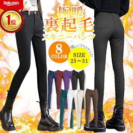 【限定セール/5日迄☆1点600円OFF☆2点800円OFF】【6冠達成】【極暖裏起毛パンツ】レディース スキニー 裏起毛 レギンス 大きいサイズ スキニーパンツ レギンス 暖パン カラーパンツ 秋 冬 ボトムス ストレート ハイウエスト ストレッチ 厚手 おしゃれ 可愛い 防寒 極暖