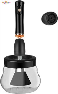 化粧ブラシ洗浄機 電動 自動洗浄 メイクアップブラシクリーナー 化粧筆洗う 脱水 乾燥 全サイズ対応【海外通販】