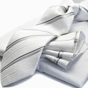 MICHIKO LONDON ミチコロンドン ネクタイ ギフト プレゼント バレンタイン 父の日 卒業式 入学式 就活 仮装 コスプレ 礼装 チーフ付 グレーフォーマル ストライプ 結婚 披露宴 パーティ CPN-163 日本製