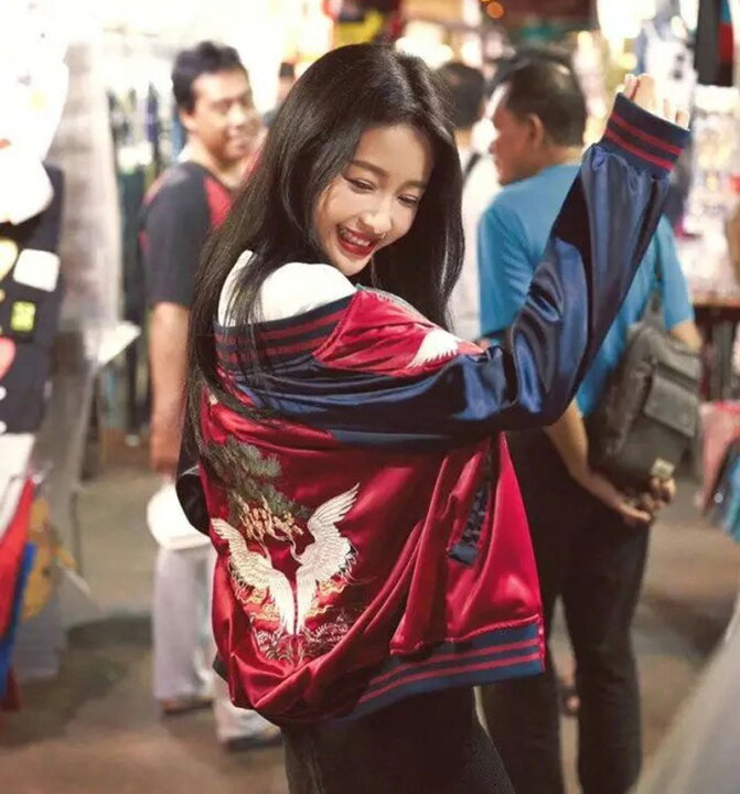 楽天市場】男女兼用 仙鶴刺繍マーク スカジャン リバーシブル 横須賀 