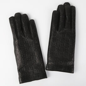 【正規品】【お買い物マラソン期間最大楽天ポイント20倍11月11日1時59分まで】グッチ GUCCI 手袋 GGマーモント レザーグローブ メンズ レディース ブラック 高級 本革 防寒 ギフト プレゼント