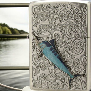 Zippo �W�b�|�[ �J�W�L ���B���e�[�W ���󃁃^�� �C���� Vintage Cloisonne fish metal Series Salt Water Fish AN-�J�W�L �v���[���g