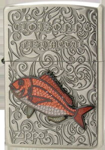 ZIPPO���C�^�[ Zippo �W�b�|�[ �}�_�C ���B���e�[�W ���󃁃^�� �C���� Vintage Cloisonne fish metal Series Salt Water Fish AN-�^�� �v���[���g