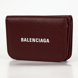 BALENCIAGA バレンシアガ 三つ折り財布 ペーパーミニウォレット ボルドー 709382-210J1-6430 レディース メンズ 本革 レザー ミニ財布 ブランド 人気 コンパクト ギフト プレゼント