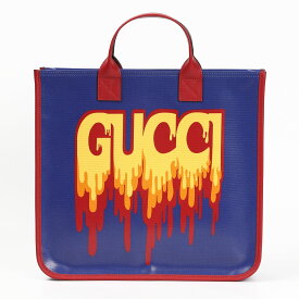 【正規品】【お買い物マラソン期間中楽天P20倍11/11日まで】 GUCCI グッチ トートバッグ メンズ レディース ブランド 人気 ハンドバッグ ブルー レッド ロゴプリント おしゃれ 大容量 通勤 通学 プレゼント ギフト 高級