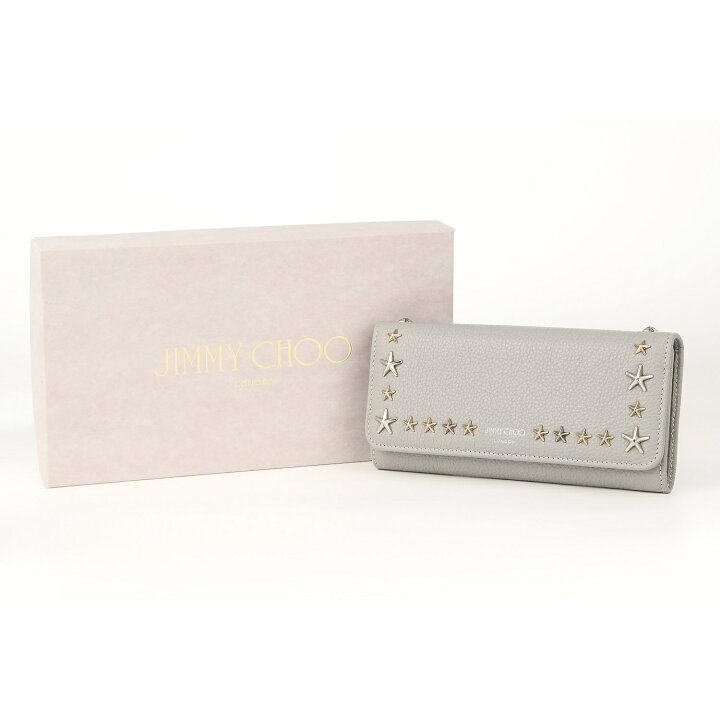 楽天市場】JIMMY CHOOジミーチュウ財布二つ折り長財布 ニノ グレー  