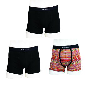 PAUL SMITH ポールスミス ボクサーパンツ トランクス 3枚セット ブラック系2枚 レッド系1枚 Sサイズ 76〜81cm M1A 914C A3PCKJ 3PK 79ABK