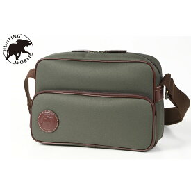 【正規品、本物】【楽天ポイント20倍11/16日(日)23時59分まで】ハンティングワールド HUNTING WORLD ショルダーバッグ バチュークロス カーキ ブラウン ナイロン×レザー メンズ レディース 斜め掛け 軽量 ブランド 人気 ギフト プレゼント