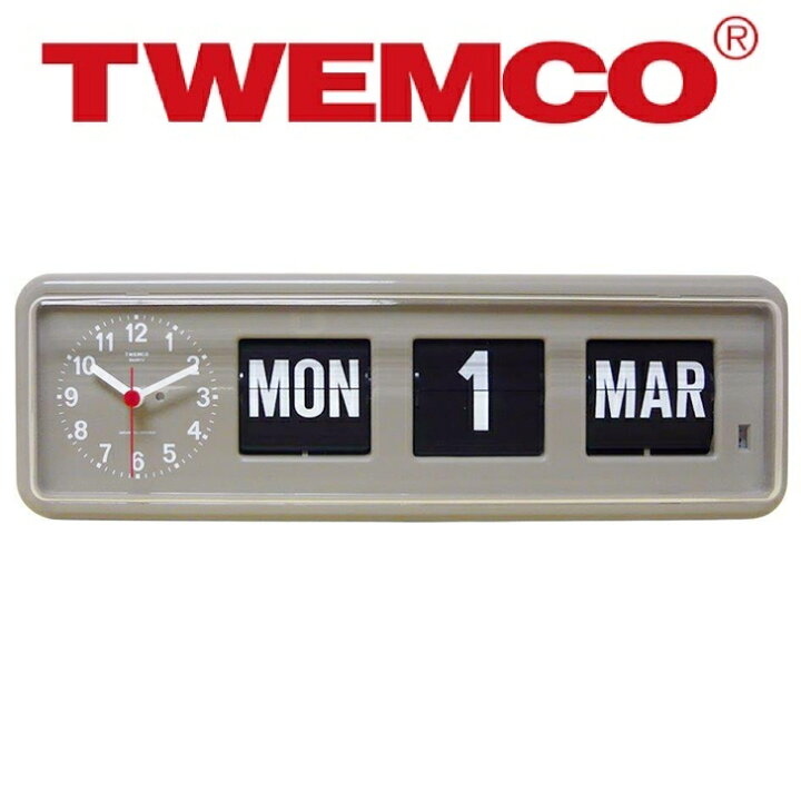 楽天市場】時計 TWEMCO トゥエンコ 置掛け BQ-38GREY パタパタ 