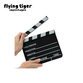 【公式】カチンコ（チョーク付） 映画 ムービー カチンコ チョーク付 カット 面白い ギフト くすっと 楽しい キッズ サイズ：縦17.5cm×横20cm×厚み1.5cm 北欧 フライングタイガーコペンハーゲン Flying Tiger Copenhagen 公式