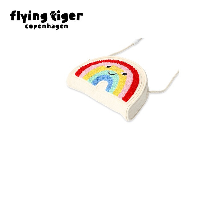 【公式】バッグ 子供用 ショルダーバッグ ポシェット ミニバッグ かばん ミニポーチ 虹 レインボー もこもこ かわいい キッズ  条件達成でポイント10倍 北欧 ﾌﾗｲﾝｸﾞﾀｲｶﾞｰｺﾍﾟﾝﾊｰｹﾞﾝ Flying Tiger Copenhagen 公式  フライングタイガーコペンハーゲン