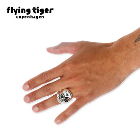 【公式】3連指輪（M/L） 大人用 ハロウィン HALLOWEEN ドクロ 骸骨 なりきり コスプレ 仮装 パーティー V系 ヴィジュアル系 ゴシック リング 指輪 ハンドジュエリー 北欧 フライングタイガーコペンハーゲン Flying Tiger Copenhagen 公式