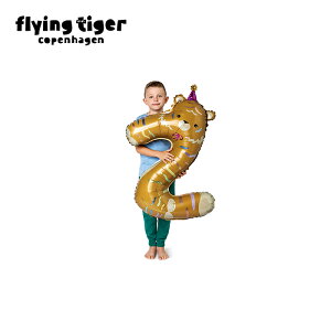 【フライングタイガー公式】アニマルナンバーバルーン 2 タイガー トラ とら パーティー 風船 バルーン 数字 文字 アルミ 撮影 記念 誕生日 バースデー サイズ:21 x 80 x 5 cm 北欧