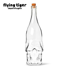 【公式】ガラス瓶 ハロウィン パーティー ドクロ ガイコツ ガラス ドリンク ジャグ ドリンクボトル シンプル 楽しい 友達 盛り上がり サイズ：縦31cm×横9.5cm×厚み10.5cm 北欧 フライングタイガーコペンハーゲン Flying Tiger Copenhagen 公式