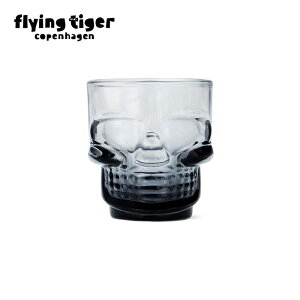 【SALE】【220円→165円】【フライングタイガー公式】ショットグラス(スカル) スカル 髑髏 ショットグラス ガラス製 容量35ml サイズ:5.1×5.8cm 食器 ハロウィン 不気味 テーブル バー アクセ