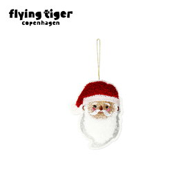【フライングタイガー公式】オーナメント（テキスタイル） デンマーク サイズ：8.3×1.8×10.3cm サンタ型オーナメント 布製 ブークレ素材 赤帽子 白ひげ クリスマス飾り 北欧 フライングタイガーコペンハーゲン Flying Tiger Copenhagen 公式