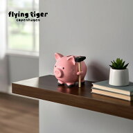 【フライングタイガー公式】ブタの貯金箱 & ハンマー 貯金箱 ブタ 豚 ぶた 縁起 金運 貯金 コイン セラミ…