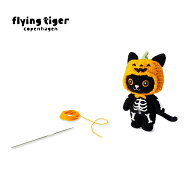 【フライングタイガー公式】DIYクロシェット（ネコ） デンマーク かぎ針編みキット ハロウィン 猫 あみぐ…