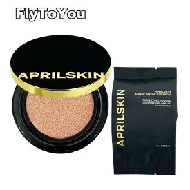 aprilskin エイプリルスキン マジックスノークッション 3.0 spf50+ pa+++ 本品+リフィル 各15g クッションファンデーション 韓国コスメ 正規品