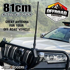 ★P5倍・クーポン配布中★ オフロードアンテナ 81cm 汎用 無線 アンテナ ラジオ オーバーランダー クロカン 4WD 衝撃吸収スプリング付 グラスファイバー 同軸ケーブル 4m付 コーナーポール フェンダーポール ドレスアップ カスタム ジムニー ランクル ラングラー 対応