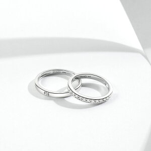 FANCIME 純銀 ペアリング リング レディース メンズ 「ワンダフルタイム」 一粒 最高級ジルコニア 指輪 シルバー S925 シンプル ご褒美 彼氏 彼女 妻 夫 20代 恋愛 恋人 恋愛記念日 クリスマス 誕