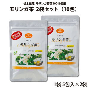 モリンガ茶 5包入 2袋セット(10包) | 栃木県産品 小山市 ECO山本 栃木県産モリンガ若葉100%使用 無農薬 化学肥料不使用 ミラクルツリー GABA 鉄分 食物繊維 ポリフェノール カルシウム ビタ