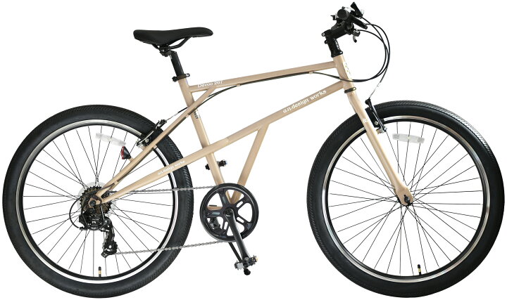 楽天市場】クロスバイク 自転車 おしゃれ レトロ 26インチ 7段変速 