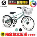 【訳あり！在庫限りの大特価】【ヤクシン完全組立】自転車 子供用 20インチ 女の子 男の子 変速 オートライト 7歳 8歳 9歳 10歳 ジュニア 小学生 キッズバイク おしゃれ 子供用自転車 完成品 組立済 a.n.design works SEC206HD