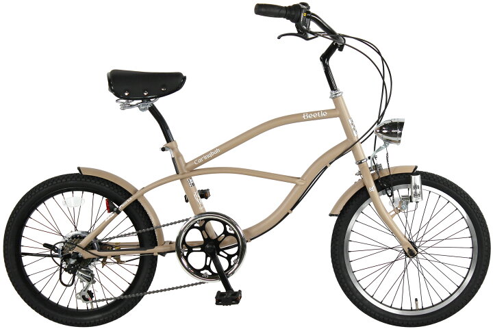 楽天市場】ビーチクルーザー 20インチ 自転車 ミニベロ シマノ 6段変速 