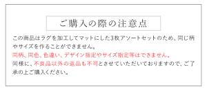 リサイクルマット洗える国産マットアソート3枚セット