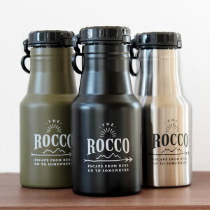 ROCCOロッコワンタッチボトルステンレス直飲み水筒350ml水筒アウトドアキャンプトレッキングレジャー通勤スポーツ保冷保温マイボトルマイ水筒ランチ