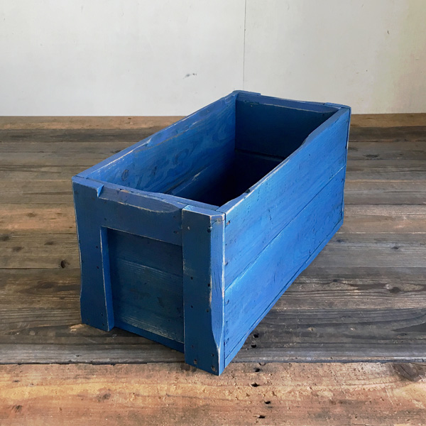 cafemoku リサイクルウッド アンティークボックス 幅28 -2 アクア ブルー 木製箱 木製ボックス 木製BOX 収納箱 収納ボックス 収納BOX 収納ケース ウッドボックス 木製ストッカー アンティーク風ボックス アンティーク風BOX フォリアフィオーレのサムネイル